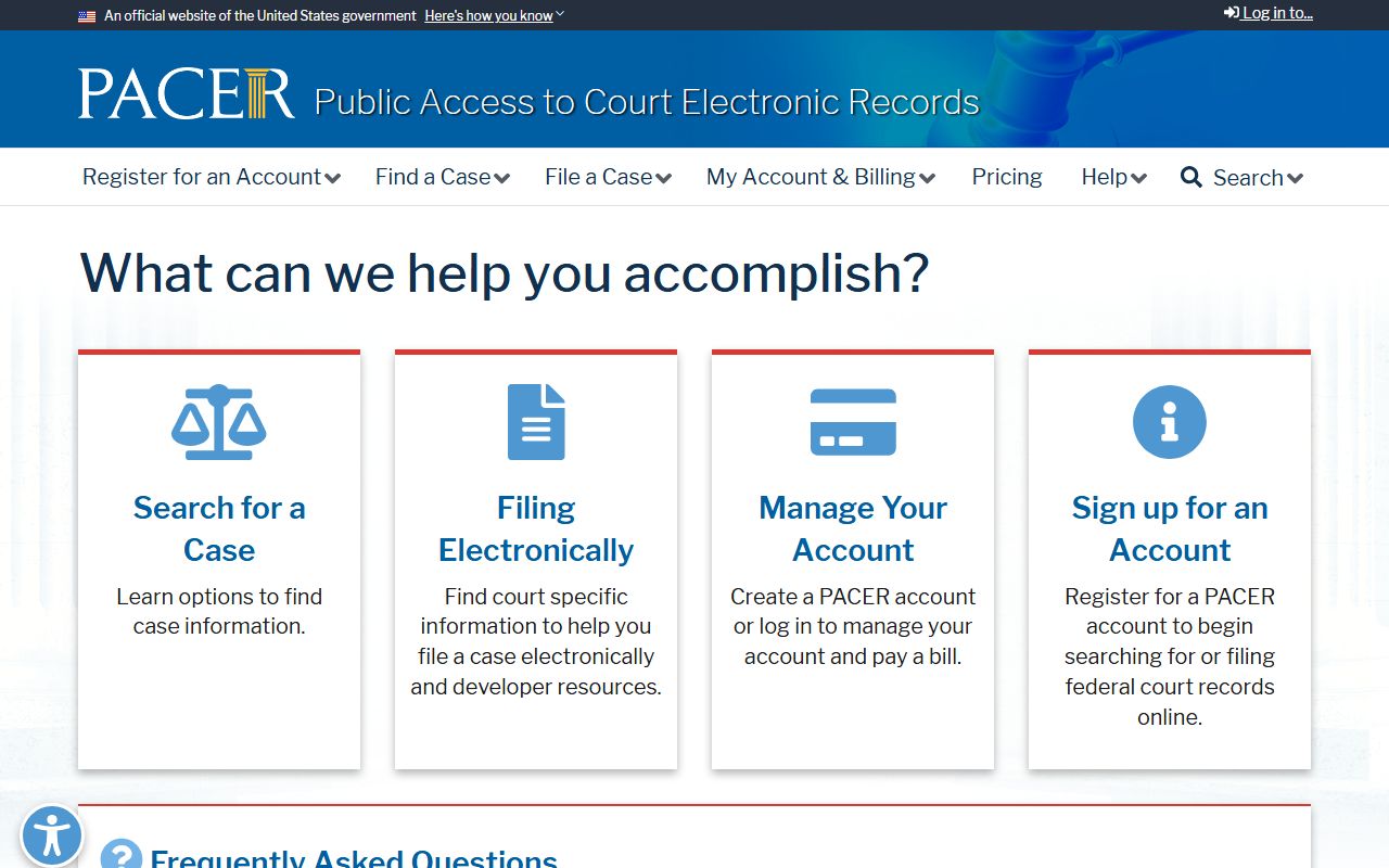 Jefferson County court dockets PACER federal access