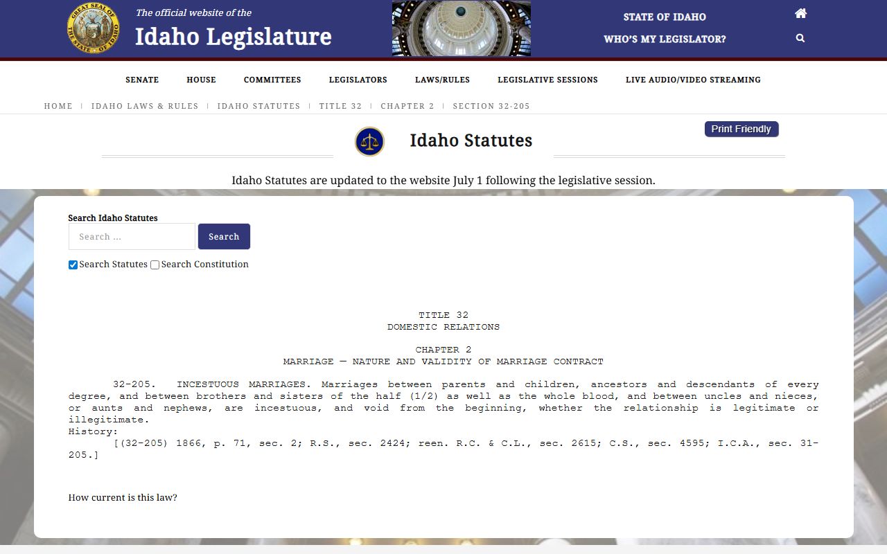 Jefferson County marriage and divorce records prohibited marriage statute