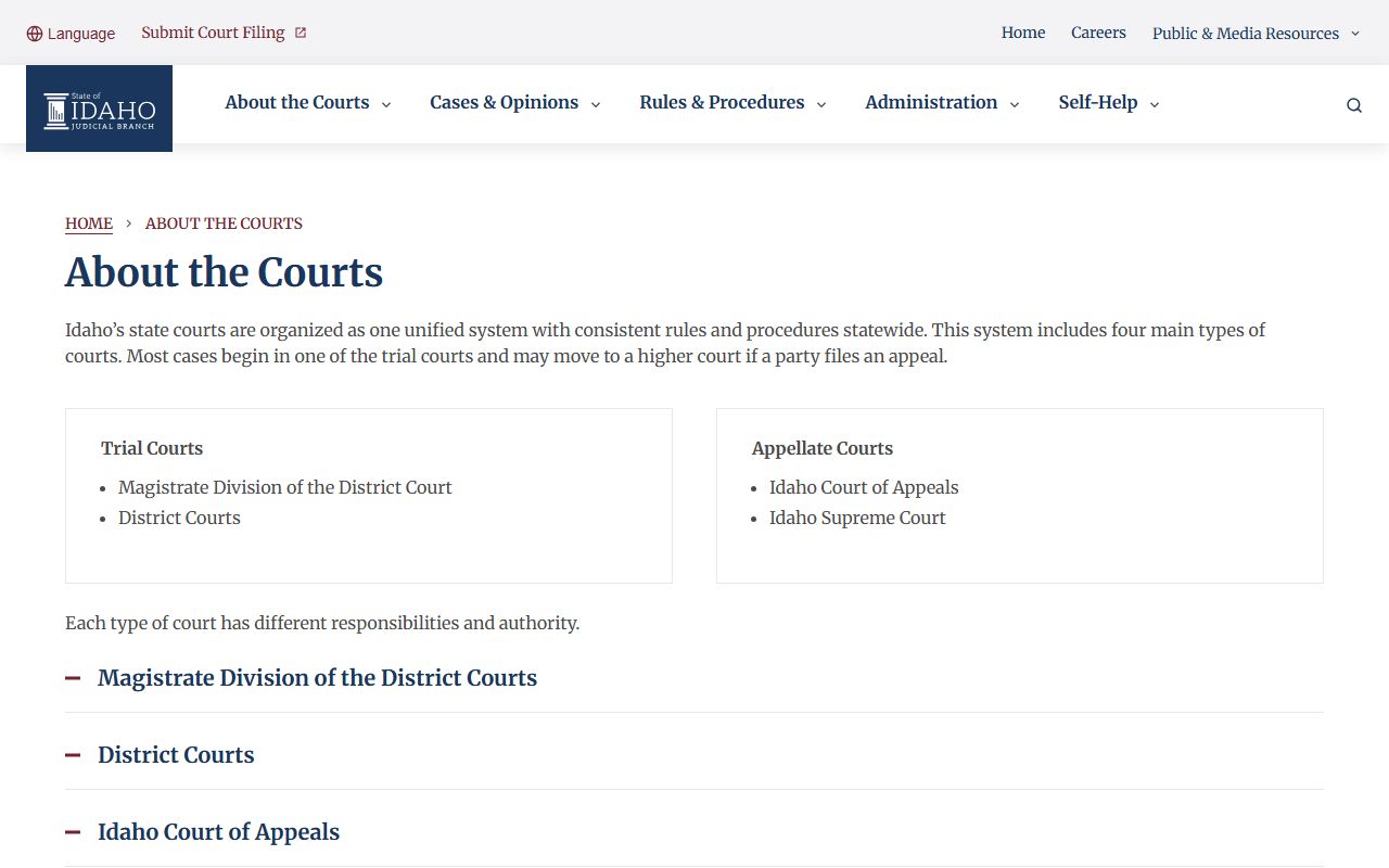 Jefferson County probate records Idaho Magistrate Division jurisdiction
