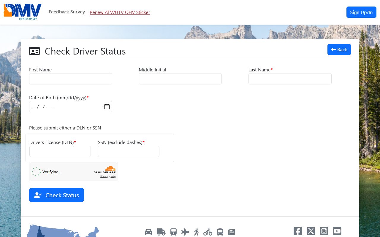 Jefferson County traffic court records Idaho DMV driver status check